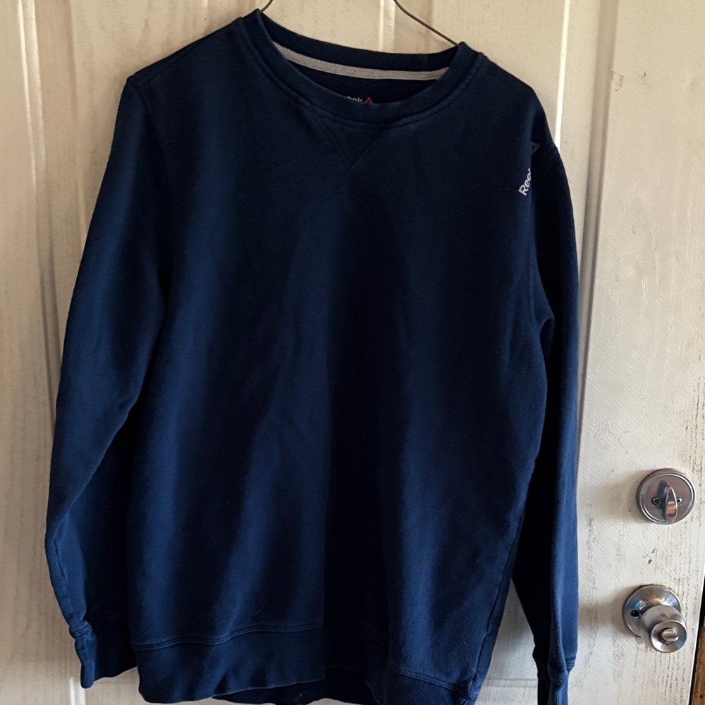 Reebok Womens Deep Blue Crewneck Sweatshirt
